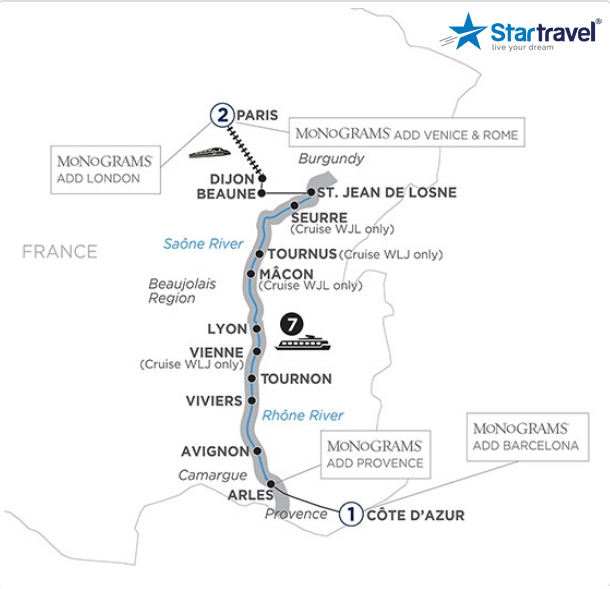 Khám phá nước Pháp tráng lệ cùng du thuyền Avalon