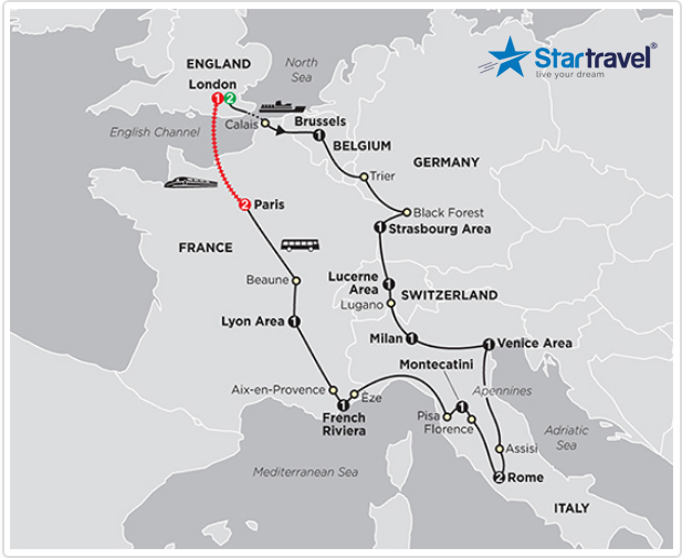 Một vòng khám phá Châu Âu xinh đẹp