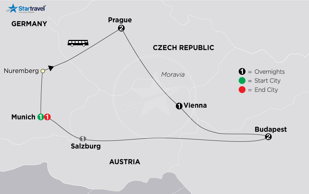 Khám phá Munich - Nuremberg - Praha - Vienna - Budapest mùa Noel