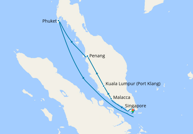 Du thuyền 5 sao khám phá Singapore - Malaysia - Thái Lan