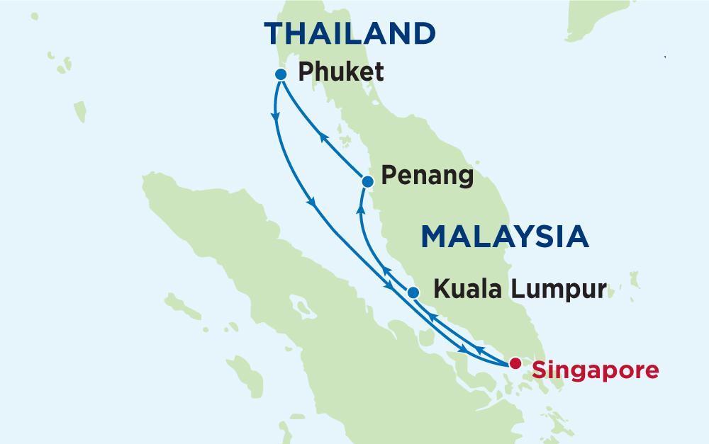 Cùng Du thuyền 5 sao khám phá Singapore - Malaysia - Thái Lan