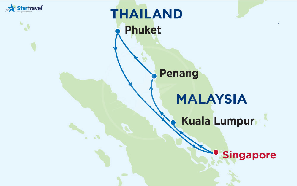 Khám phá Singapore - Malaysia - Thái Lan cùng Du thuyền 5 sao