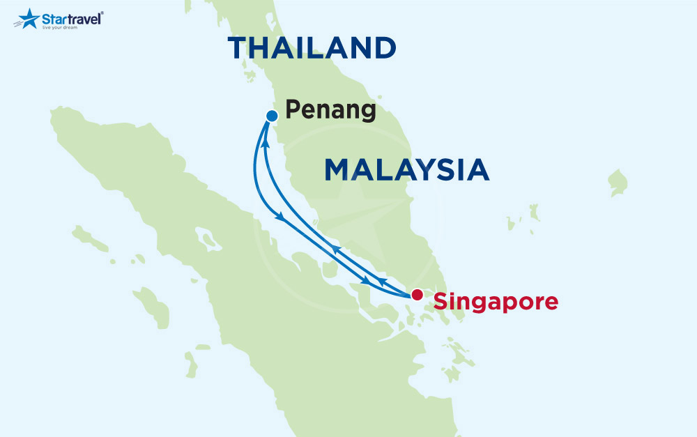 Du thuyền 5 sao khám phá Singapore - Malaysia - Thái Lan