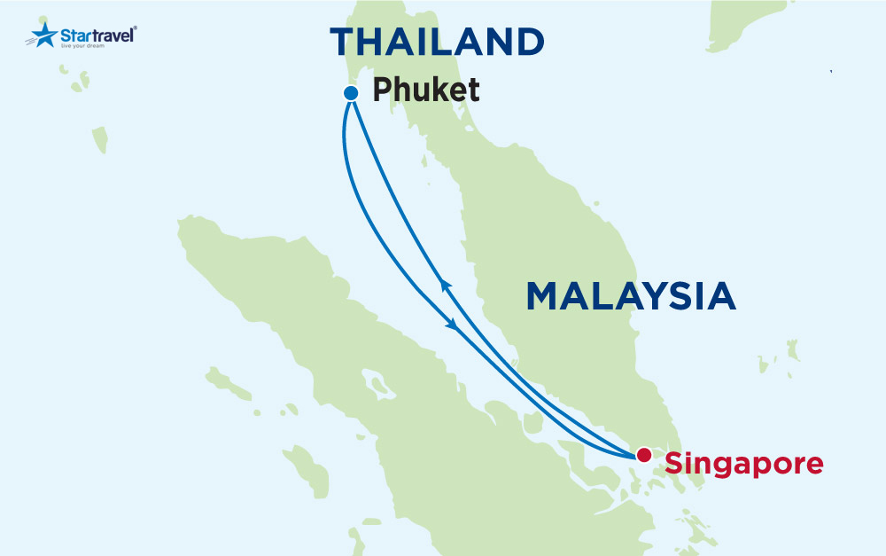 Du thuyền 5 sao khám phá Singapore - Thái Lan