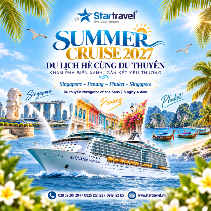 SUMMER CRUISE 2027 | DU LỊCH HÈ CÙNG DU THUYỀN – KHÁM PHÁ BIỂN XANH, GẮN KẾT YÊU THƯƠNG