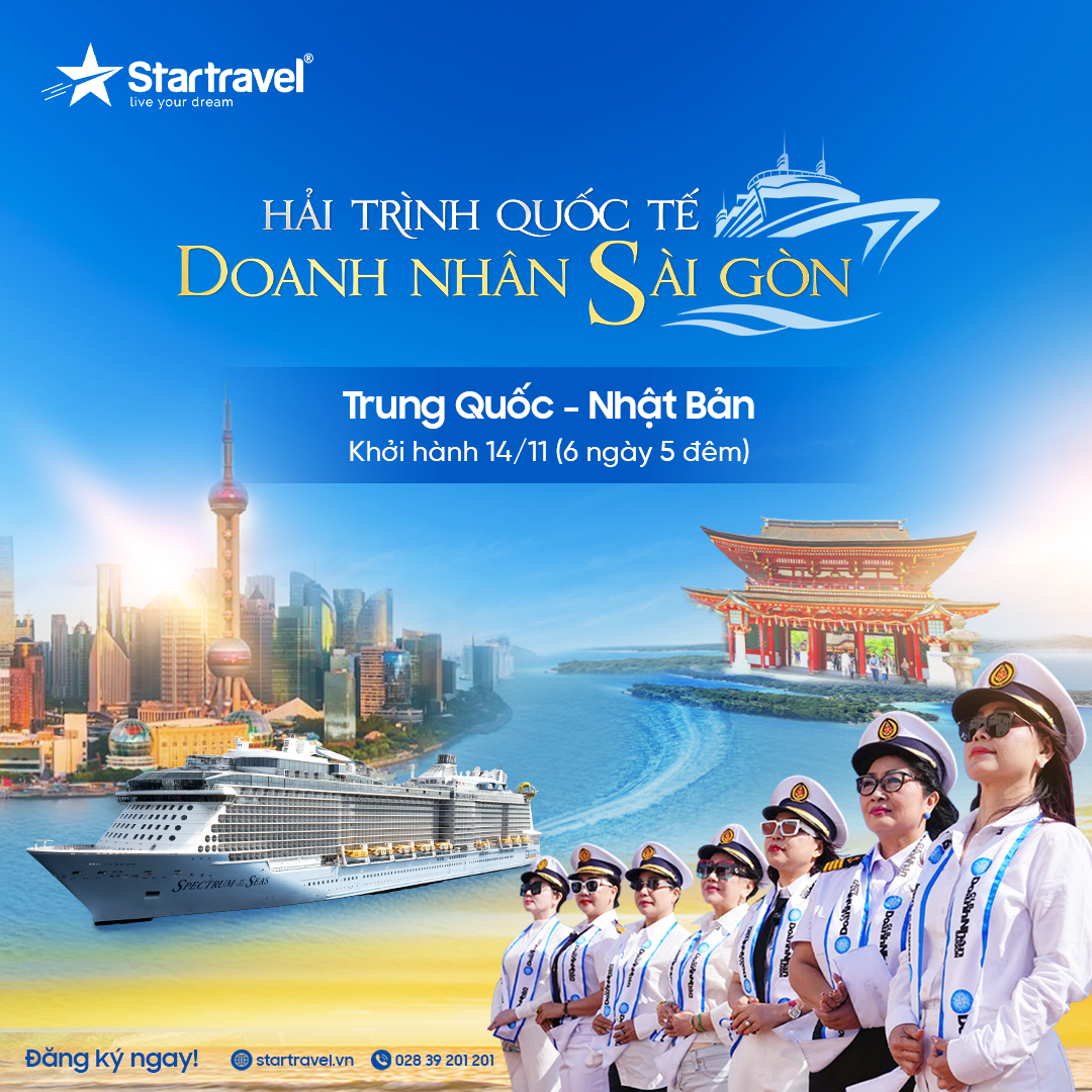Tour du thuyền liên tuyến Trung Quốc - Nhật Bản