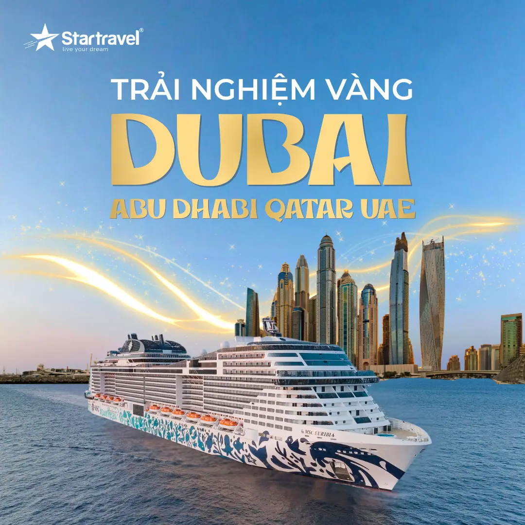 HẢI TRÌNH TRUNG ĐÔNG HUYỀN THOẠI CÙNG DU THUYỀN 5 SAO MSC EURIBIA