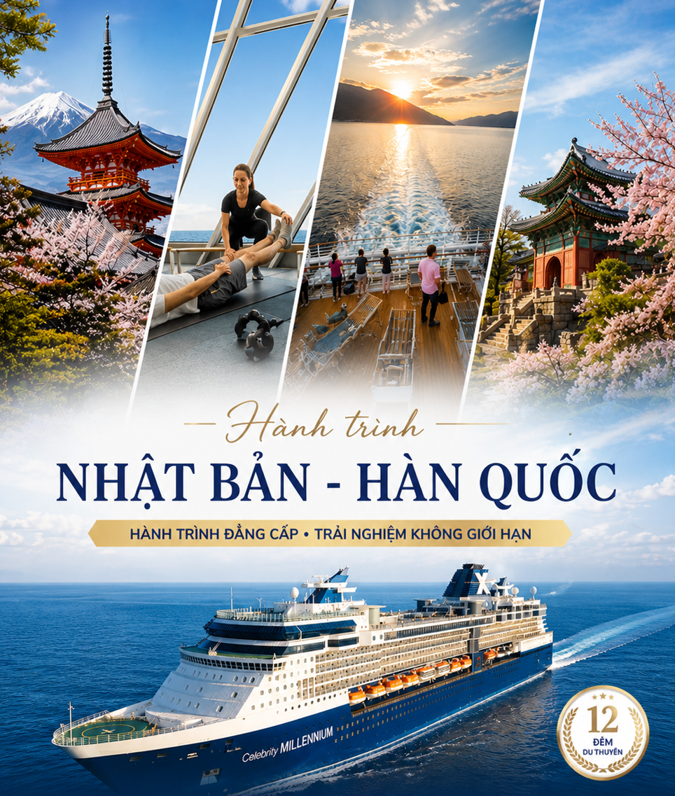 Du lịch hè 2026 - Tour du thuyền 5 sao Celebrity Millennium Nhật Bản - Hàn Quốc