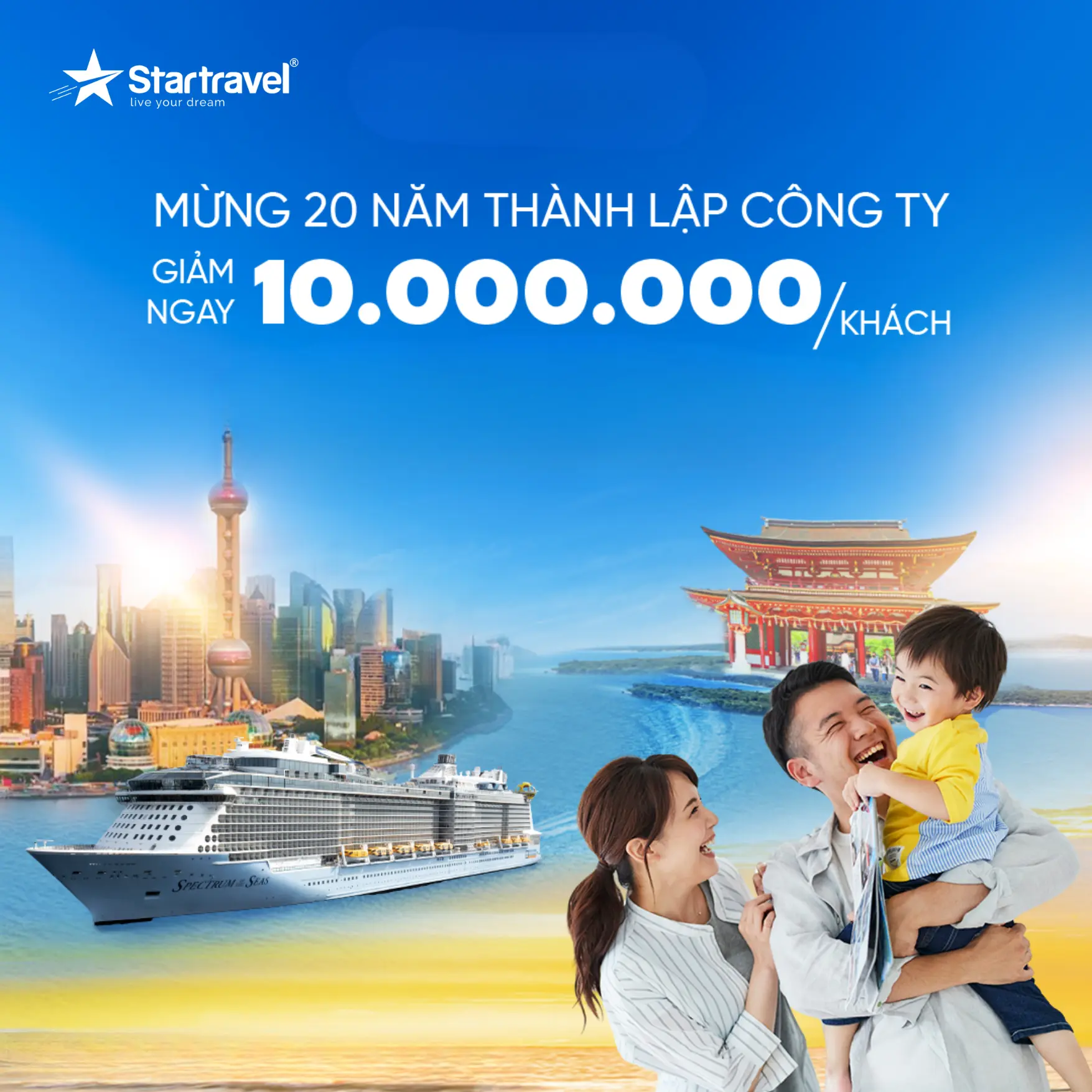 Tour du thuyền liên tuyến Trung Quốc - Nhật Bản