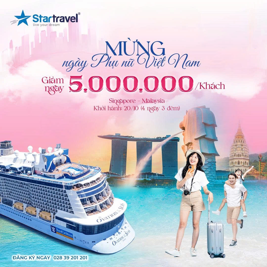 Du lịch Malaysia bằng du thuyền 5 sao | Singapore - Malaysia 