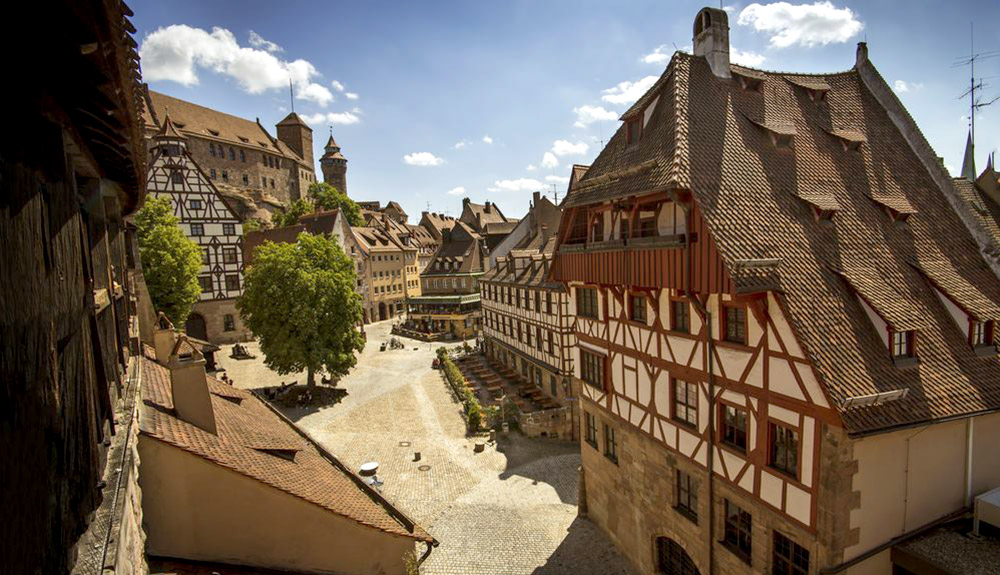 du lịch châu âu đường phố nuremberg