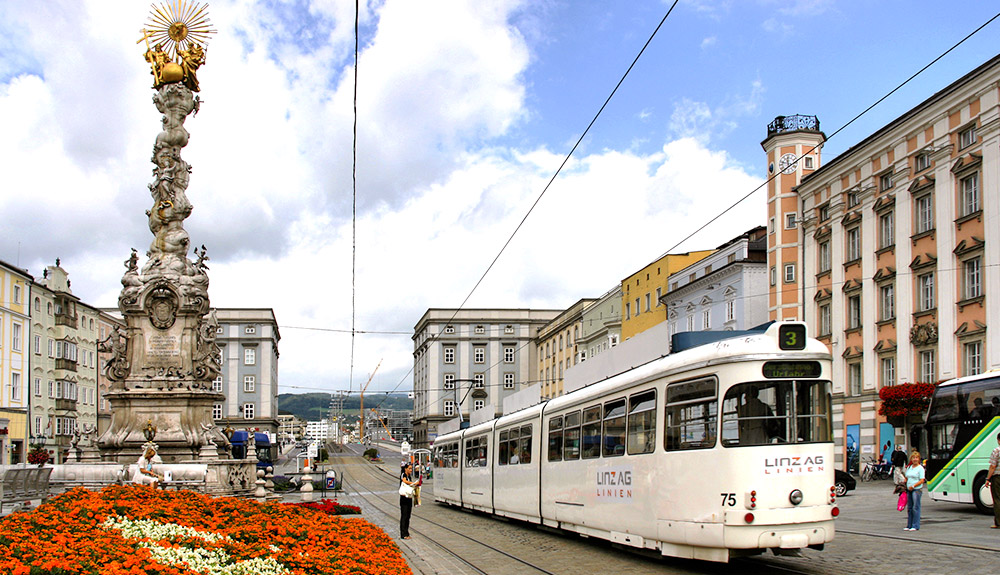 Quảng trường hauptlatz thành phố Linz Áo