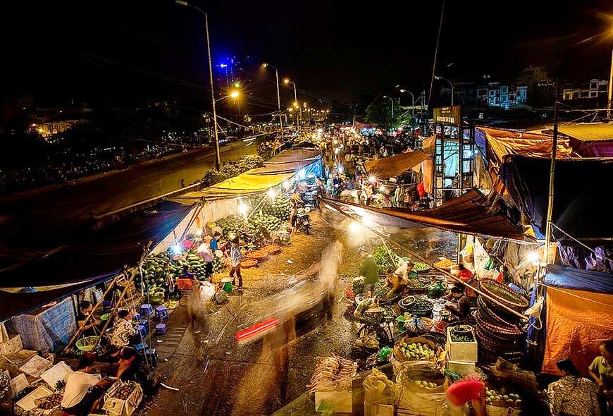 Du lịch Hà Nội - Khu chợ rau đêm Hà Nội