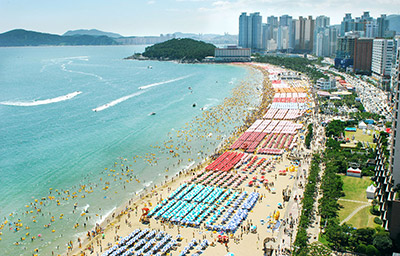 Haeundae một trong những bãi biển đẹp nhất Hàn Quốc