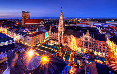 Cảnh tượng thành phố Munich - Đức về đêm